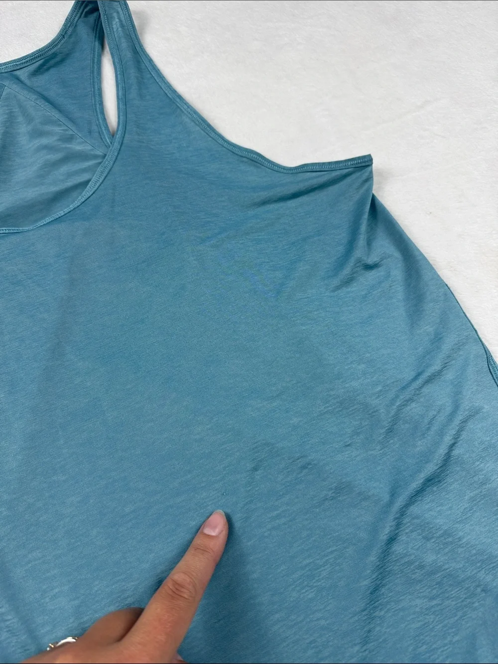 Lululemon Racerback Tank Top Shiny Light Blue Women’s Large (12?)